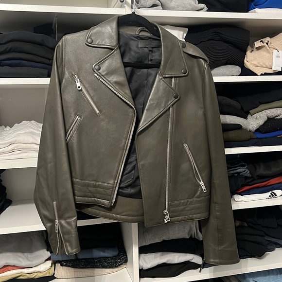 Olive Rag & Bone leather jacket. New with out tags. - Picture 1 of 4